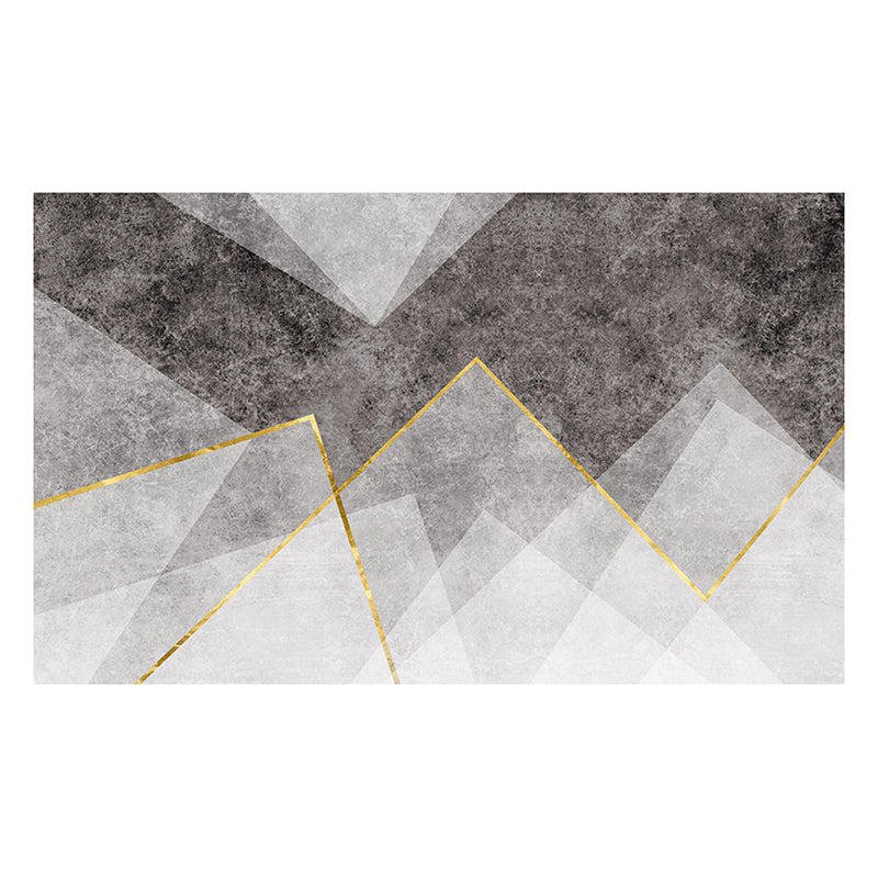 Lichtgrijs modern tapijt polyester grafisch binnen tapijt niet-slip achterste tapijt voor darwing kamer