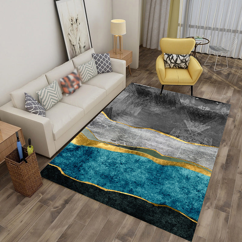 Tapis graphique en polyester gris Polyester Tapis résistant Tapis pour la décoration intérieure