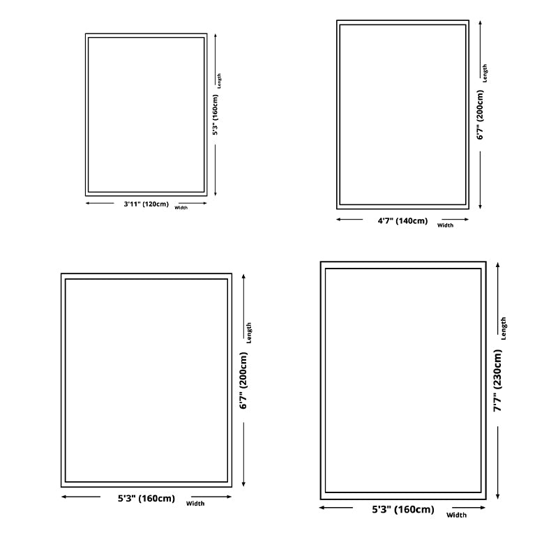 Grey Simple Rug Polyester Graphic Rug Stain Resistant Area Rug for Home Decor