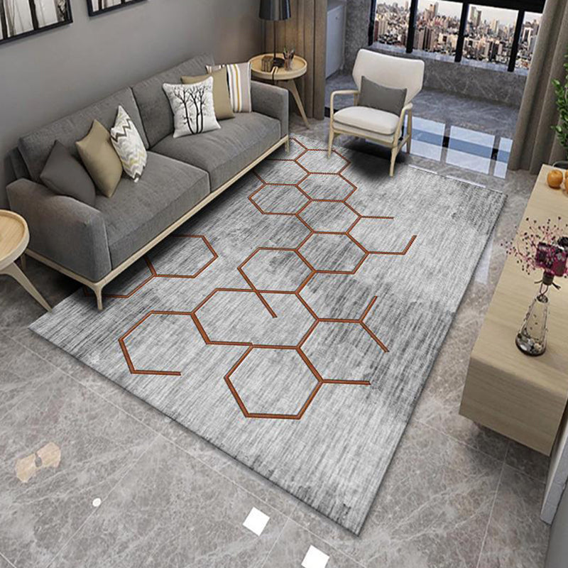 Simplicity Abstract Art Rug Polyester Carpet Stain Resistant Indoor Carpet for Home Decoration