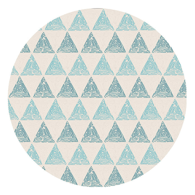 Modern Round Indoor Rug Geometric Washable Area Rug Polyester Non-Slip Carpet for Living Room