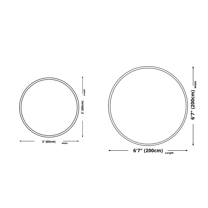 Tapis rond moderne tapis géométrique de tapis lavable de tapis en polyester non glissant pour le salon