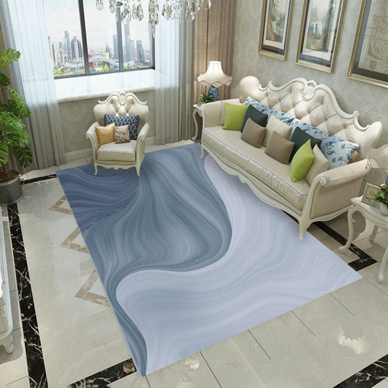 Artistic Abstract Pattern Carpet Fancy Indoor Rug Polyester Non-Slip Area Rug for Living Room