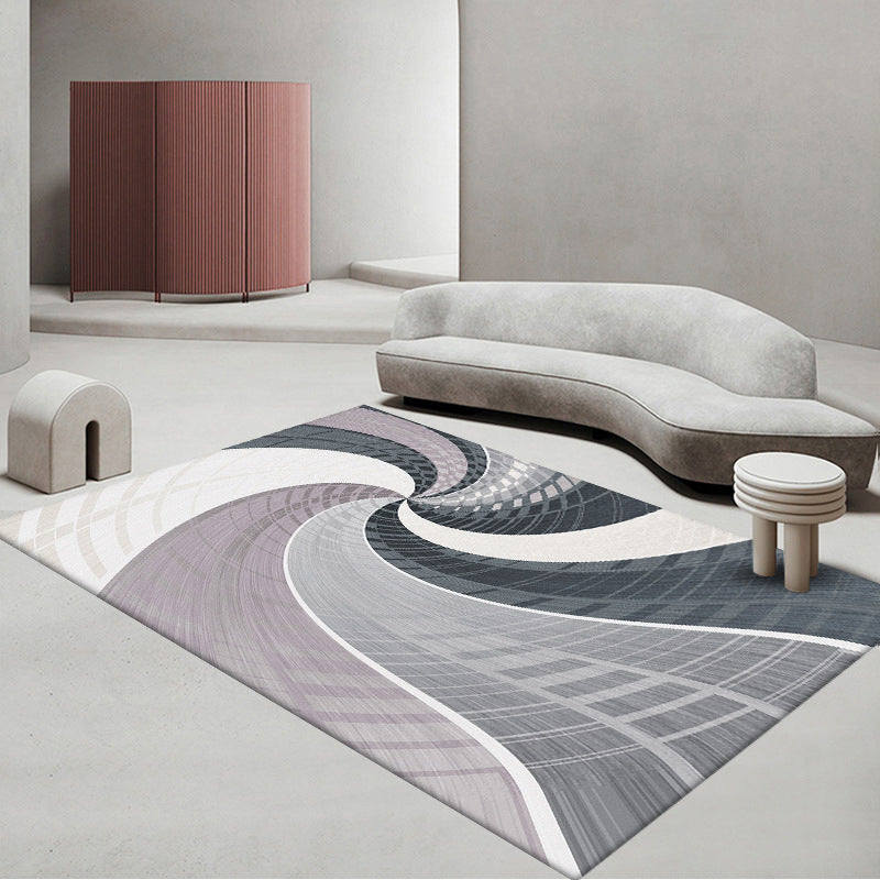 Geometric Area Rug Modern Patchwork Area Rug Polyester Anti-Slip Carpet for Living Room