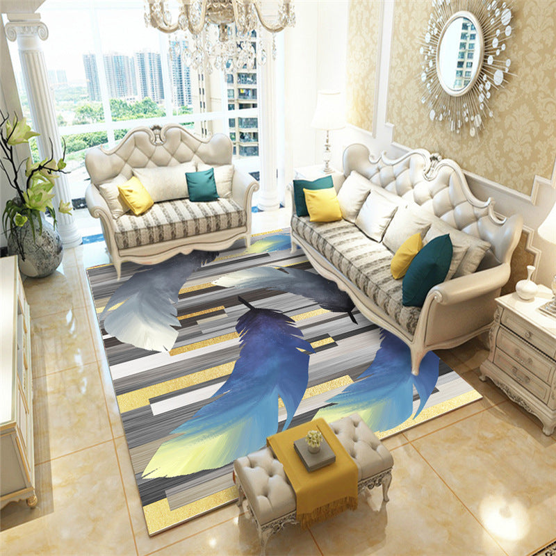Modern Geometric Indoor Rug Leisure Patchwork Area Rug Polyester Carpet for Living Room