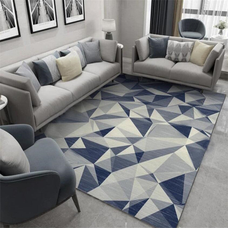 Modern Geometric Indoor Rug Leisure Patchwork Area Rug Polyester Carpet for Living Room