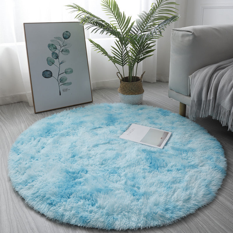 Tapis en peluche élégant Tapis de couleur solide Polyester Area Tapis résistant aux taches pour la décoration intérieure
