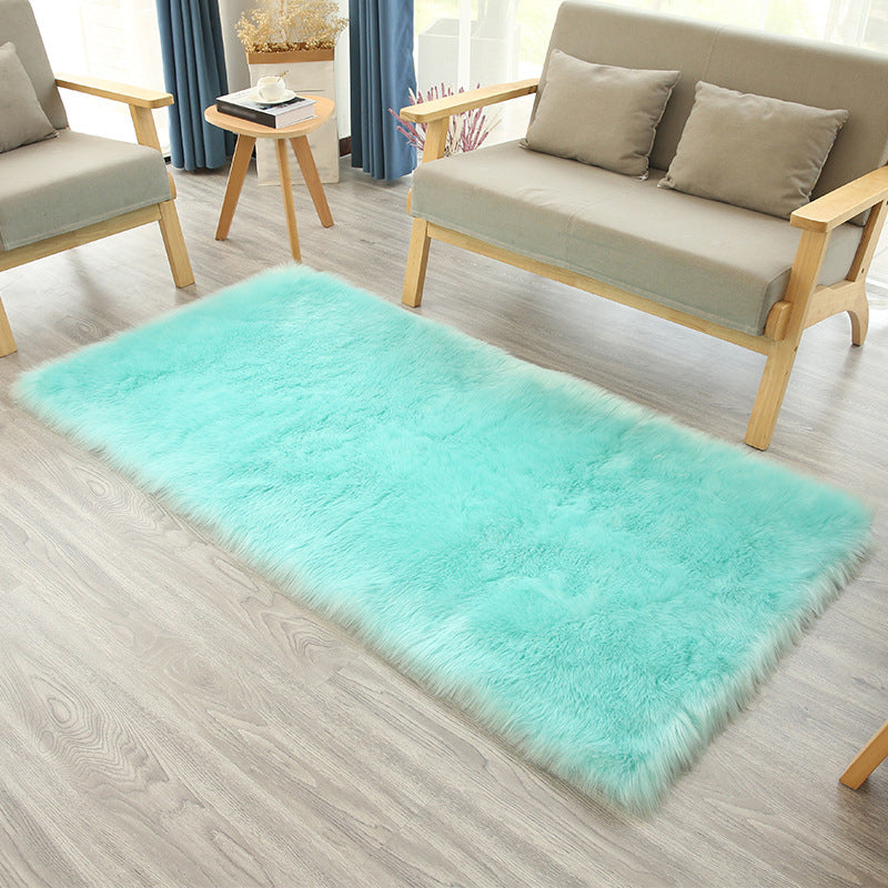 Tapis de couleur unie moderne Polyester Area Tapis de soins Easy Care pour décoration intérieure