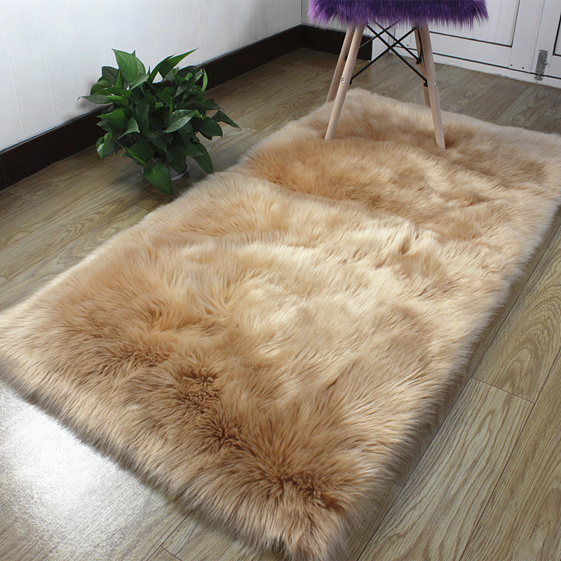 Tapis de couleur unie moderne Polyester Area Tapis de soins Easy Care pour décoration intérieure
