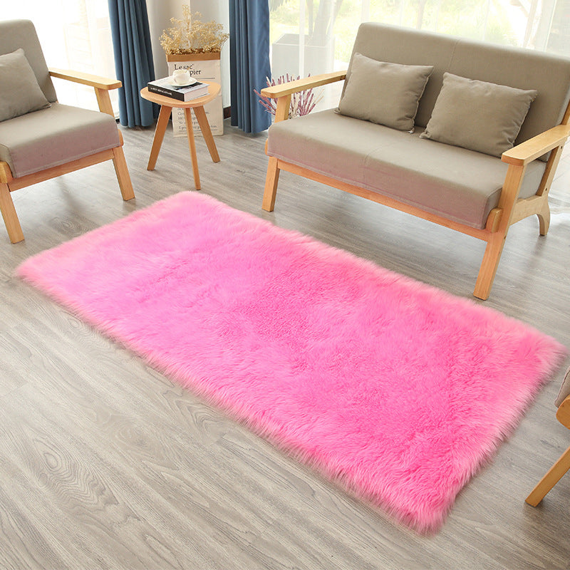 Tapis de couleur unie moderne Polyester Area Tapis de soins Easy Care pour décoration intérieure