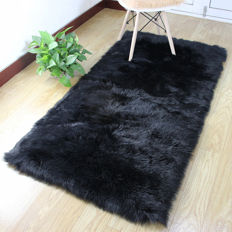 Tapis de couleur unie moderne Polyester Area Tapis de soins Easy Care pour décoration intérieure