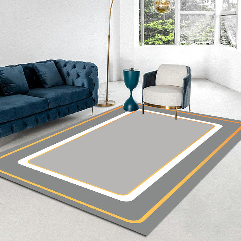 Modern Gray Tone Carpet Gorgeous Polyester Indoor Rug Living Room Area Rug with Non-Slip Backing