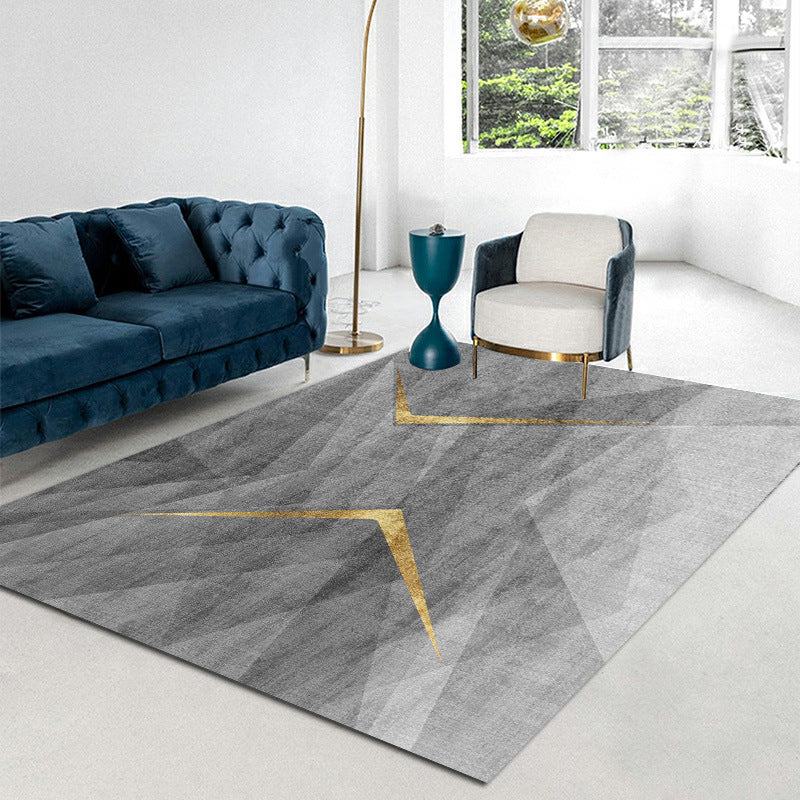Modern Gray Tone Carpet Gorgeous Polyester Indoor Rug Living Room Area Rug with Non-Slip Backing