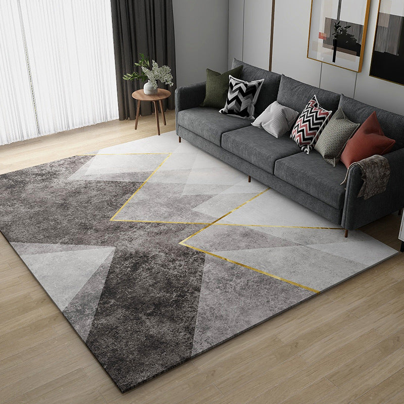 Casual Graphic Pattern Carpet Polyester Indoor Carpet Non-Slip Backing Area Rug for Living Room