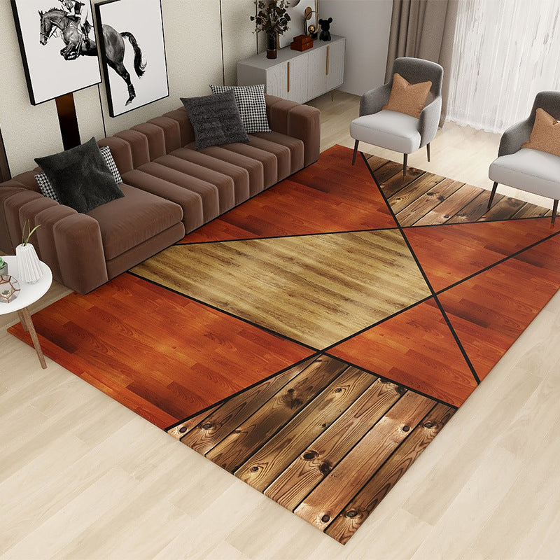 Casual Graphic Pattern Carpet Polyester Indoor Carpet Non-Slip Backing Area Rug for Living Room