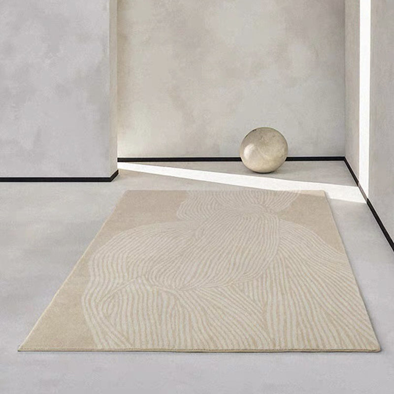 Light Brown Modern Carpet Polyester Color Lump Carpet Washable Caret for Living Room