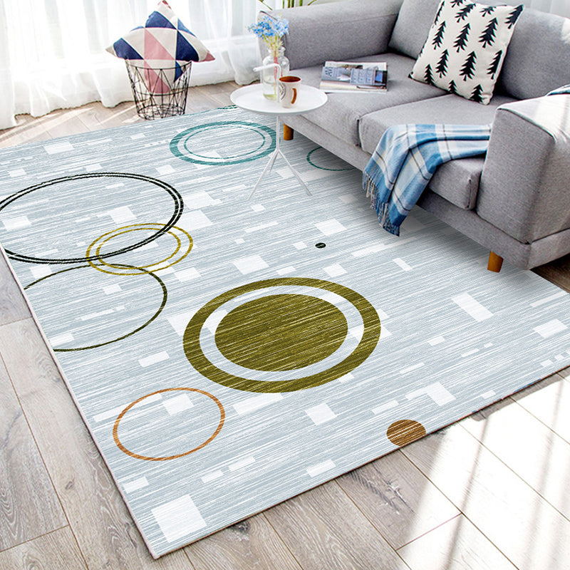 Simplicité Géométrique Modèle Rapis de loisirs Tapis de loisirs Polyester Tapis résistant aux taches pour la décoration intérieure