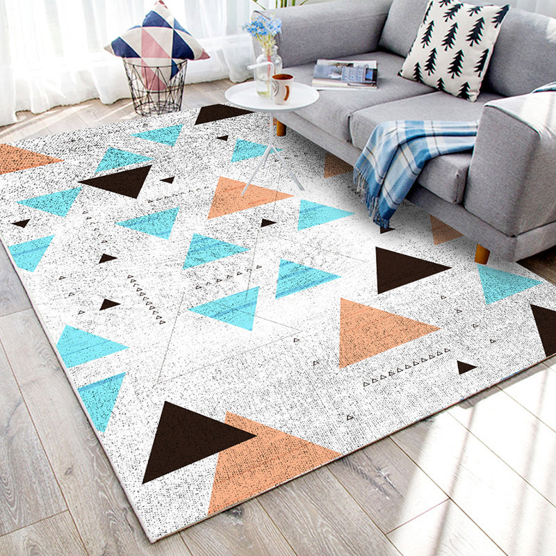 Simplicité Géométrique Modèle Rapis de loisirs Tapis de loisirs Polyester Tapis résistant aux taches pour la décoration intérieure