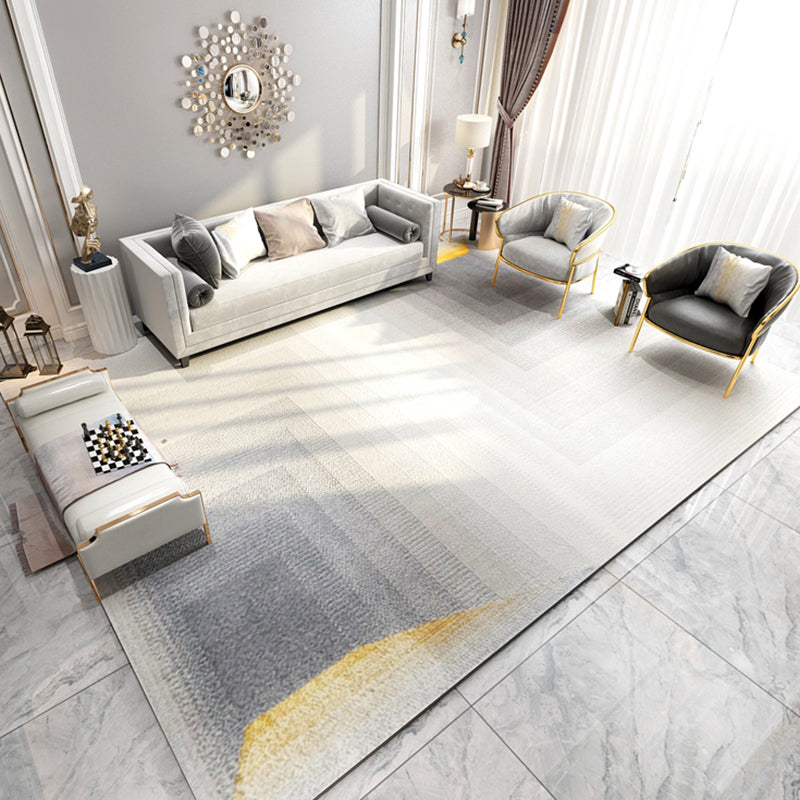 Moderne woonkamer Tapijtkleurblok Polyester Gebied Tapijt niet-slip achterste tapijt