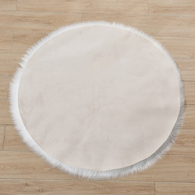 Weißer lässiger Teppich Acryl Pure Color Area Teppichwaschmaschine für Wohnzimmer