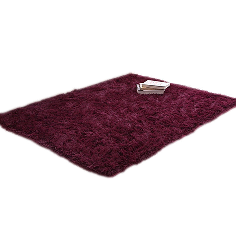 Novelty Plain Shag Carpet Polyester Indoor Rug Non-Slip Backing Area Carpet for Living Room