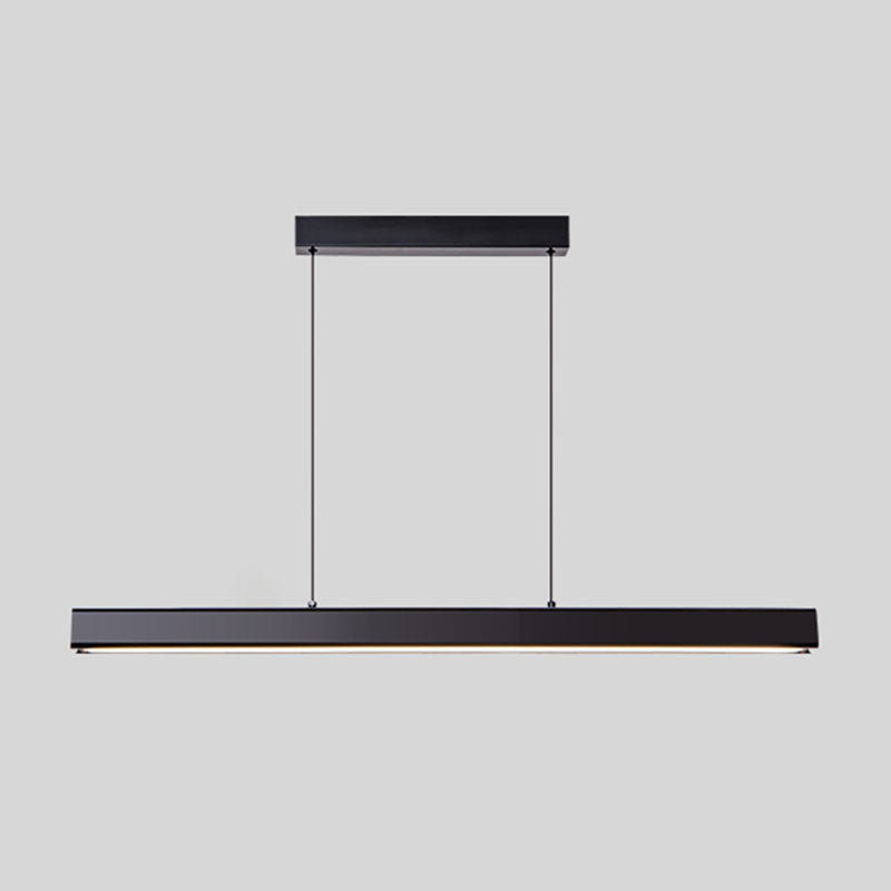 Modern Linear Island Chandelier Lights Metal 1 Light Flush Mount Chandelier