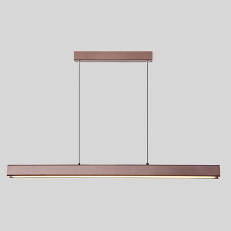 Modern Linear Island Chandelier Lights Metal 1 Light Flush Mount Chandelier