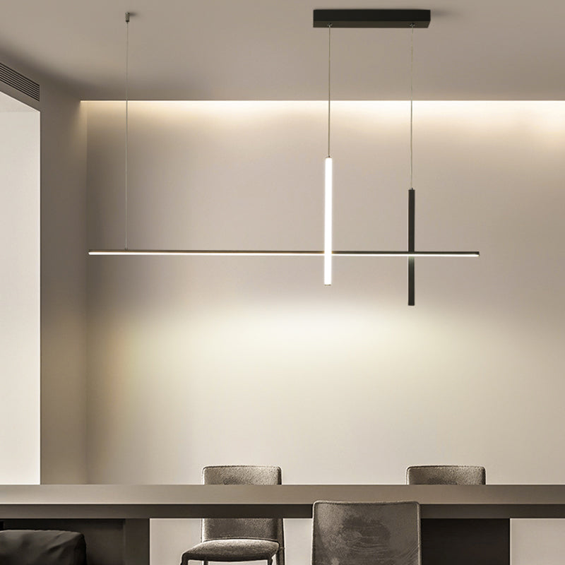 Modern Linear Island Pendant Lights Metal Ceiling Pendant Light for Dining Room