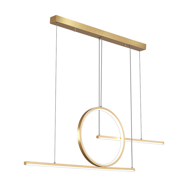 Modern Geometric Pendant Lighting Island Metals 3 Light Island Lights