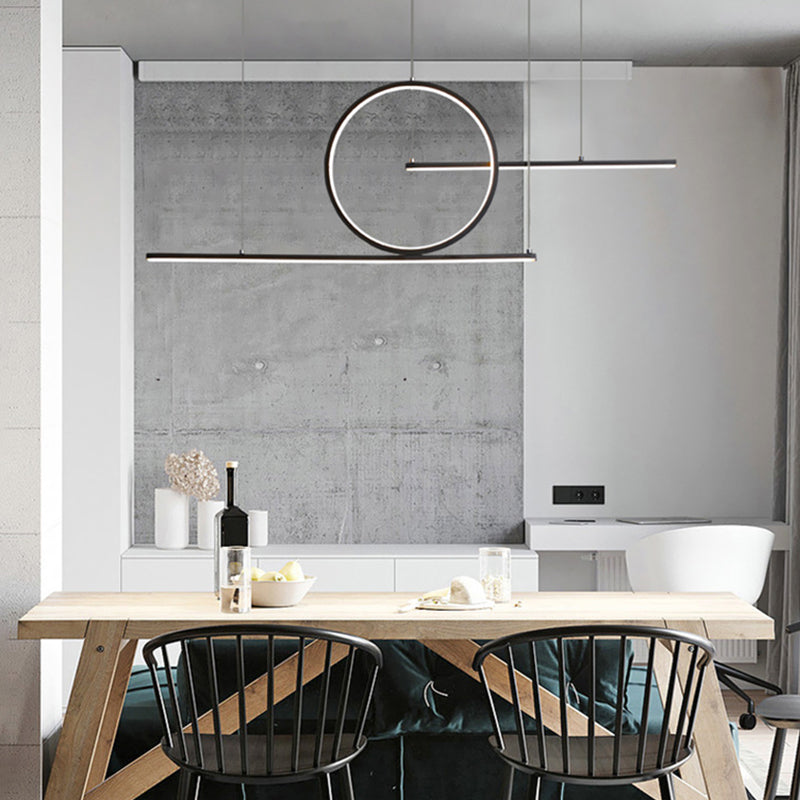 Modern Geometric Pendant Lighting Island Metals 3 Light Island Lights