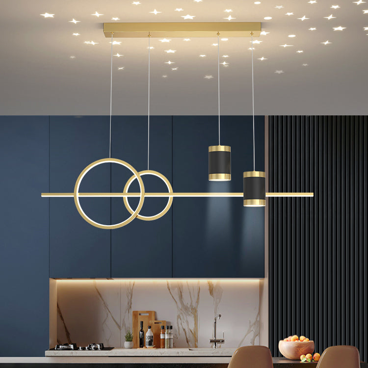 Linear Island Lighting Ideas Modern Metal Kitchen Island Pendant