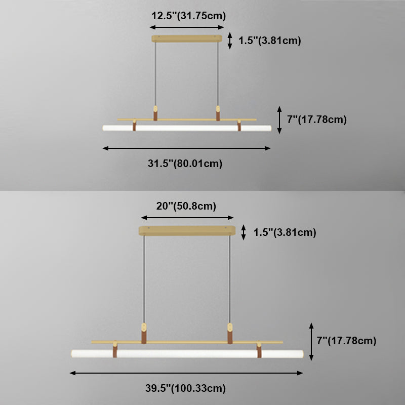 Linear Island Chandelier Lights Modern Acrylic Chandelier Lighting Fixtures