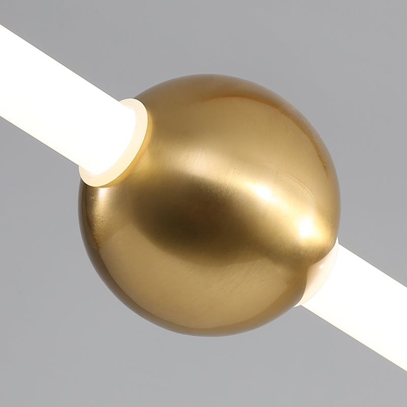 Linear LED Chandelier in Contemporary Simplicity Metal Pendant Light for Kitchen