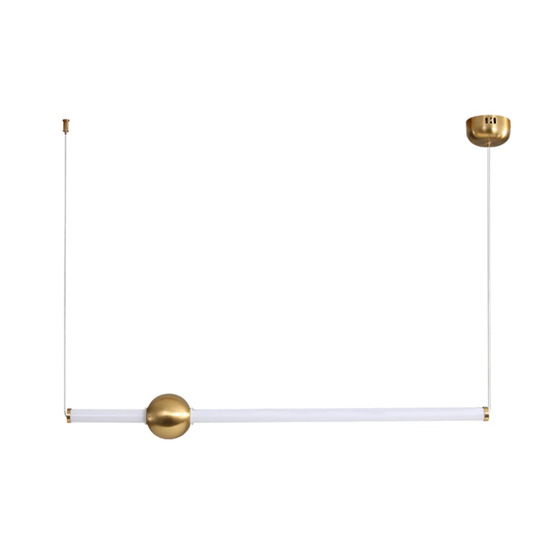 Linear LED Chandelier in Contemporary Simplicity Metal Pendant Light for Kitchen