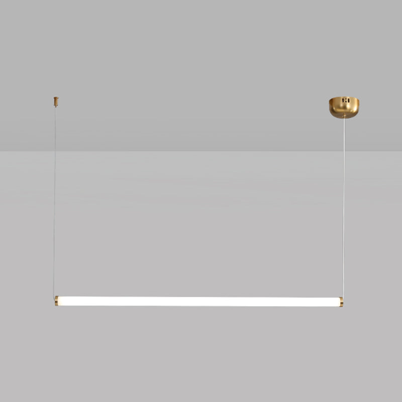 Linear LED Chandelier in Contemporary Simplicity Metal Pendant Light for Kitchen