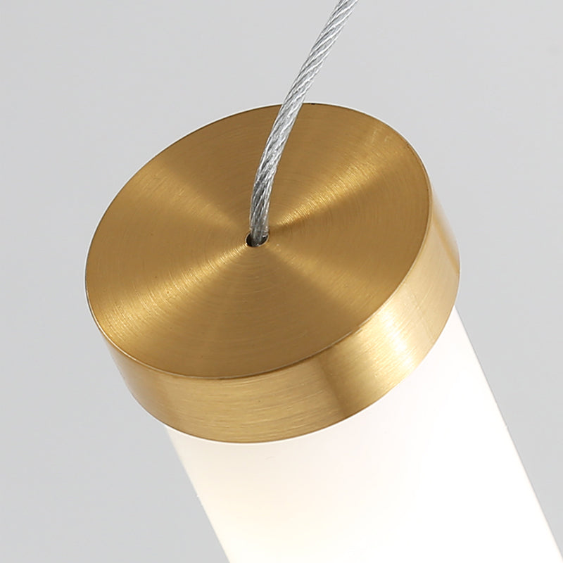 Linear LED Chandelier in Contemporary Simplicity Metal Pendant Light for Kitchen