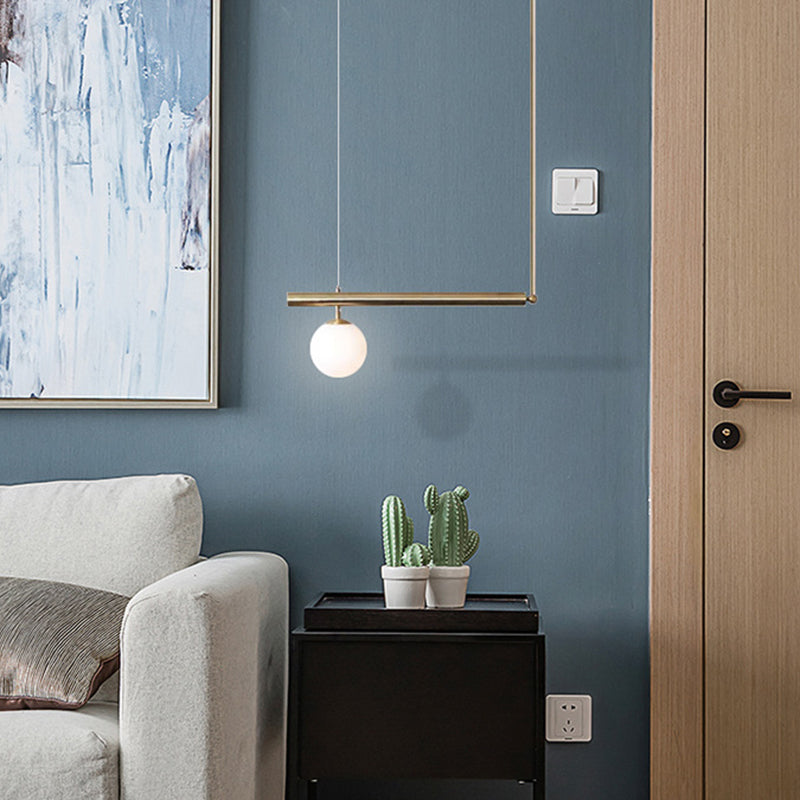 Modern Simplicity Pendant Lighting Globe Glass Island Lighting for Dining Room