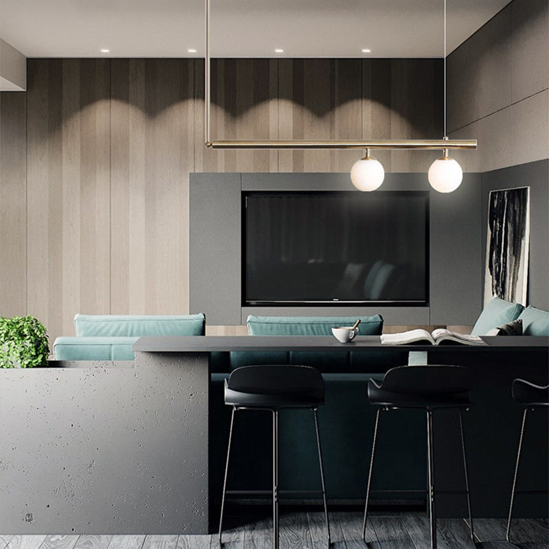 Modern Simplicity Pendant Lighting Globe Glass Island Lighting for Dining Room