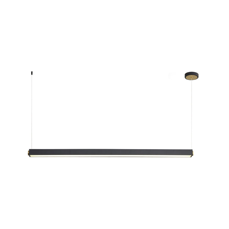 Lineare Inselbeleuchtung im modernen präzisen Stil Acryl -LED -Anhänger Licht