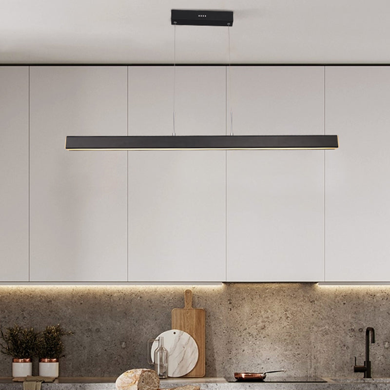 Linear LED Island Lighting in Contemporary Style  Metal 1-Light Island Lighting