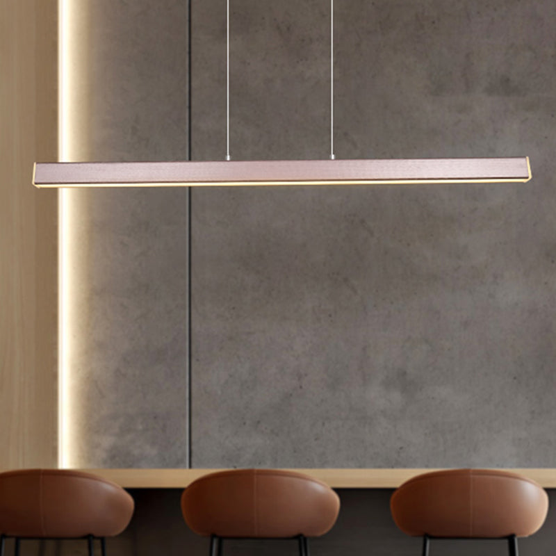 Linear LED Island Lighting in Contemporary Style  Metal 1-Light Island Lighting