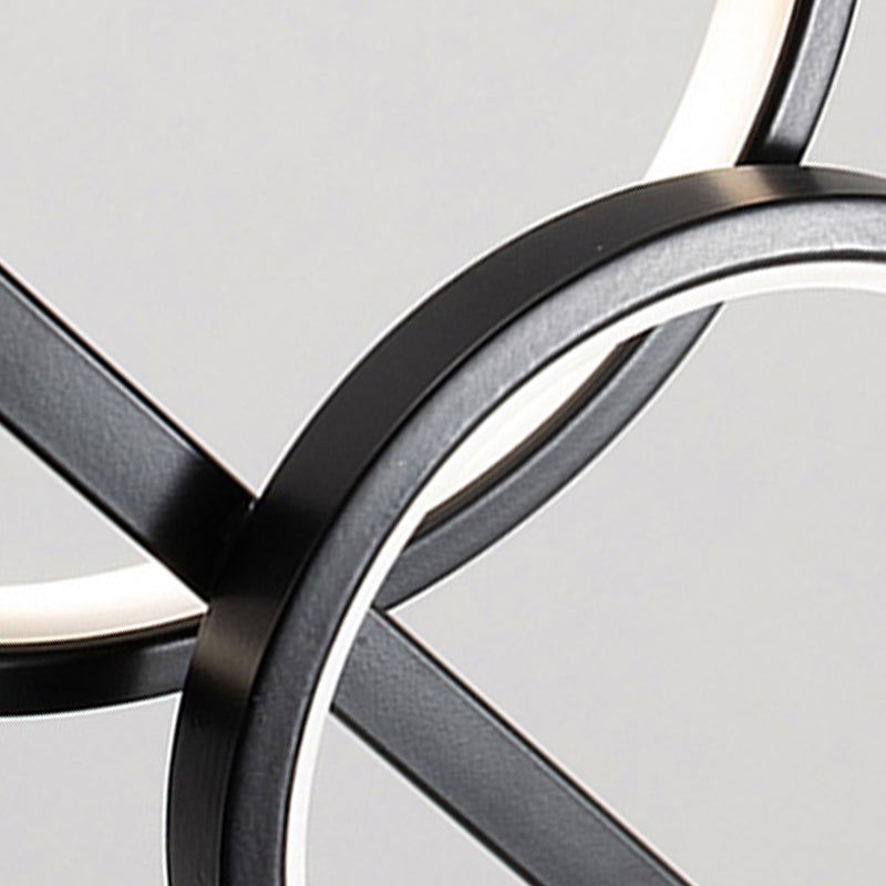 Linear LED Island Lighting in Contemporary Metal 6-Light Pendant Lights for Kitchen