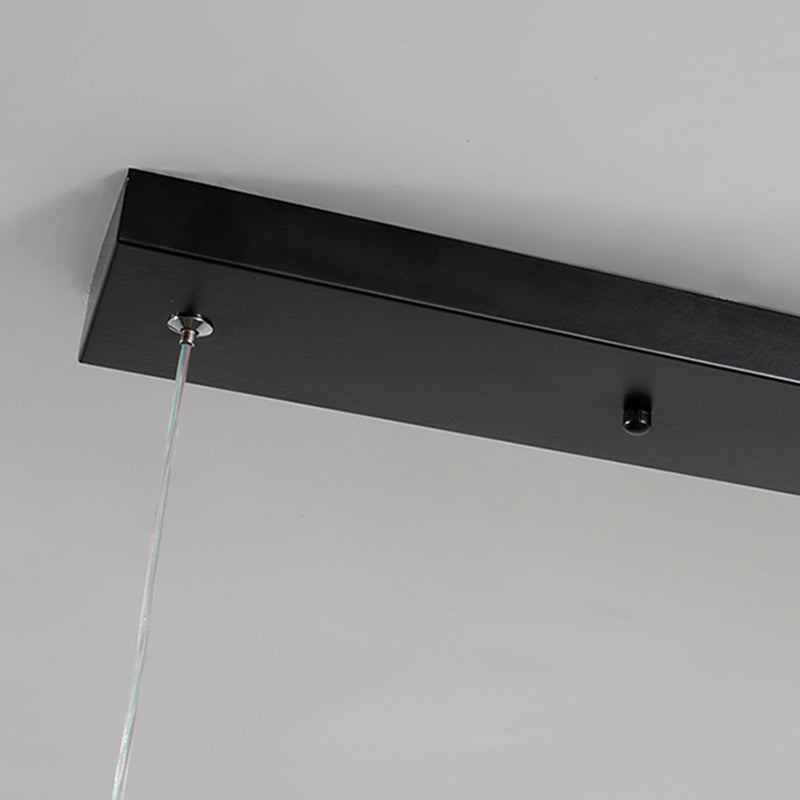 Linear LED Island Lighting in Contemporary Metal 6-Light Pendant Lights for Kitchen