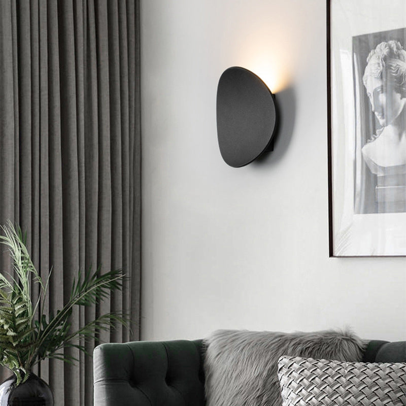 Moderner Kreis LED -Wandlampe Metall 1 Licht Wandbeleuchtung