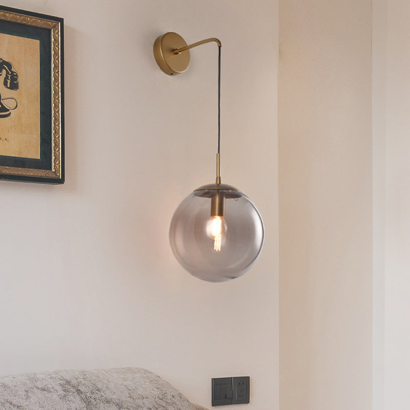 Moderner Stil kugelförmiger Wandlampenglas 1 Lichtwandbeleuchtung