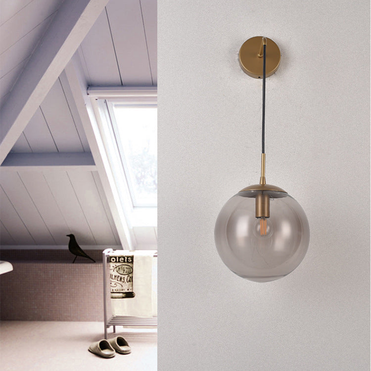 Moderner Stil kugelförmiger Wandlampenglas 1 Lichtwandbeleuchtung