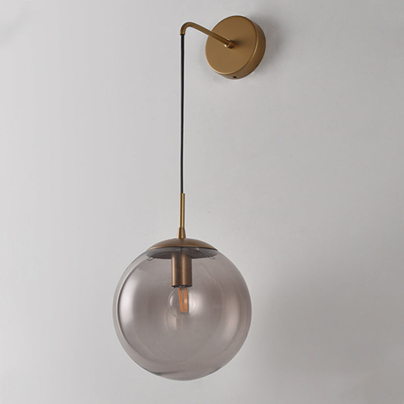 Moderner Stil kugelförmiger Wandlampenglas 1 Lichtwandbeleuchtung