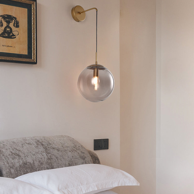 Moderner Stil kugelförmiger Wandlampenglas 1 Lichtwandbeleuchtung