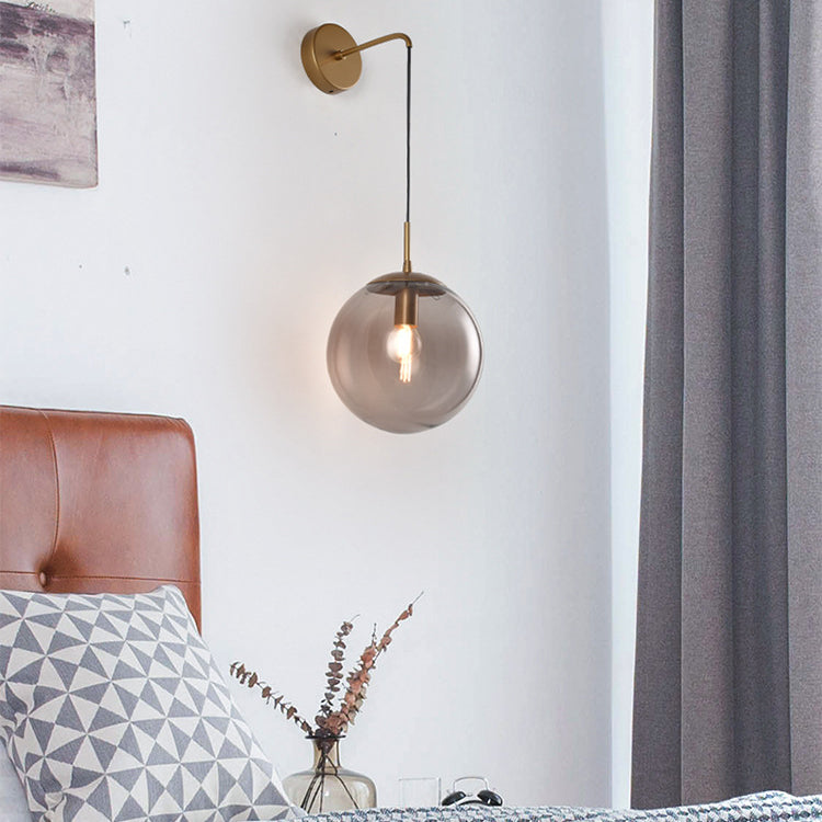 Moderner Stil kugelförmiger Wandlampenglas 1 Lichtwandbeleuchtung