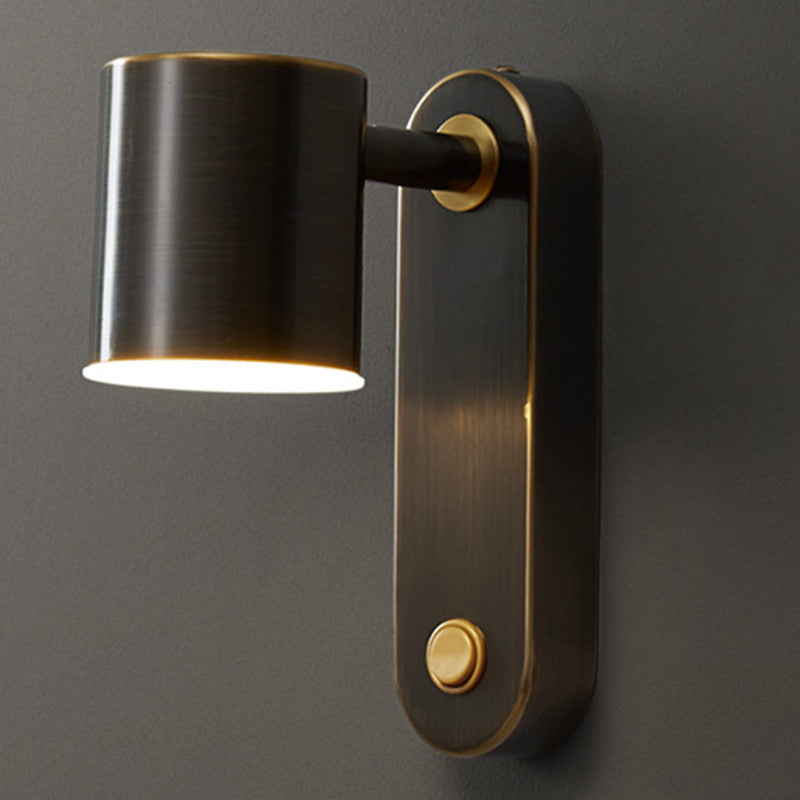 Zylindrische Schatten Wandbeleuchtung postmoderner Metall 1 Lichter Leuchten Lampe für Wohnzimmer